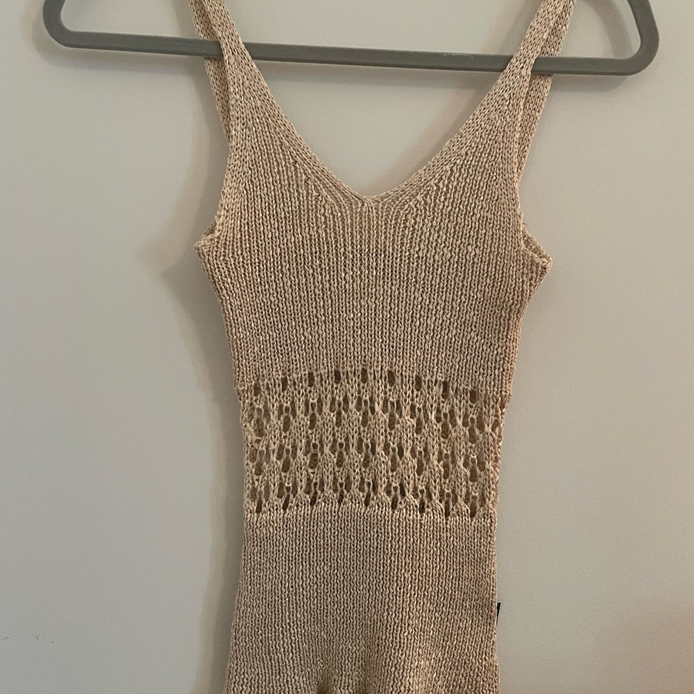 XOXO Jeans Tan Knit Top